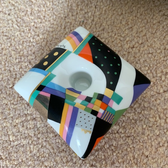 Brigitte Doege Rosenthal Studio Hand Painted Porcelain Candlestick Candle Holder - Picture 3 of 15